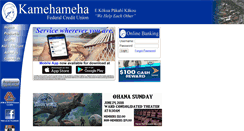 Desktop Screenshot of kamehamehafcu.org